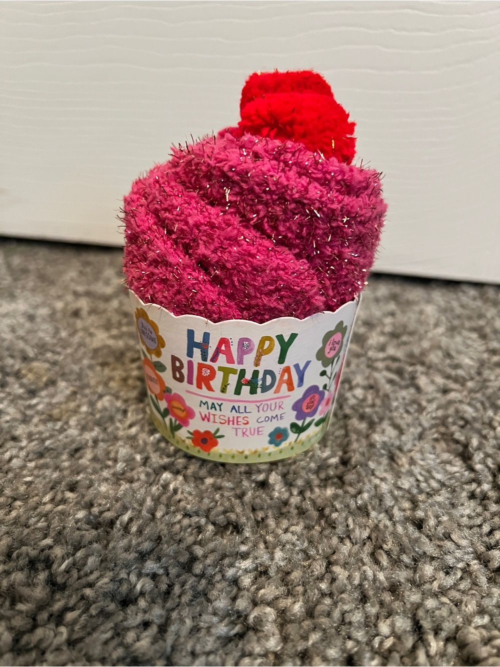 NATURAL LIFE Pink & Red Sparkle Cozy Socks